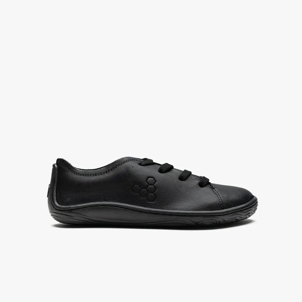 Vivobarefoot Addis School Svart Joggesko Barn [8-NIOU]